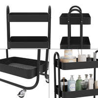 Vicco Contenitore a rotelle Nero 45.9 x 78.7 cm