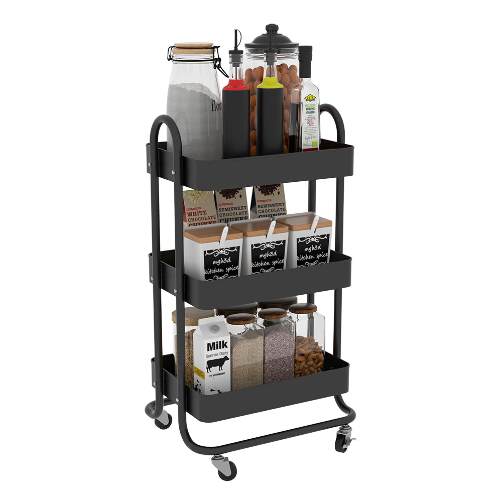 Vicco Contenitore a rotelle Nero 45.9 x 78.7 cm