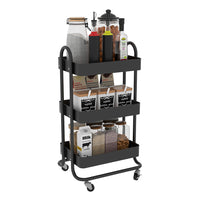 Vicco Contenitore a rotelle Nero 45.9 x 78.7 cm