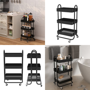 Vicco Contenitore a rotelle Nero 45.9 x 78.7 cm