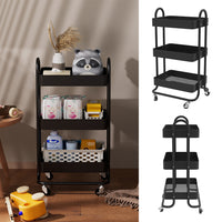 Vicco Contenitore a rotelle Nero 45.9 x 78.7 cm