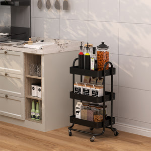 Vicco Contenitore a rotelle Nero 45.9 x 78.7 cm