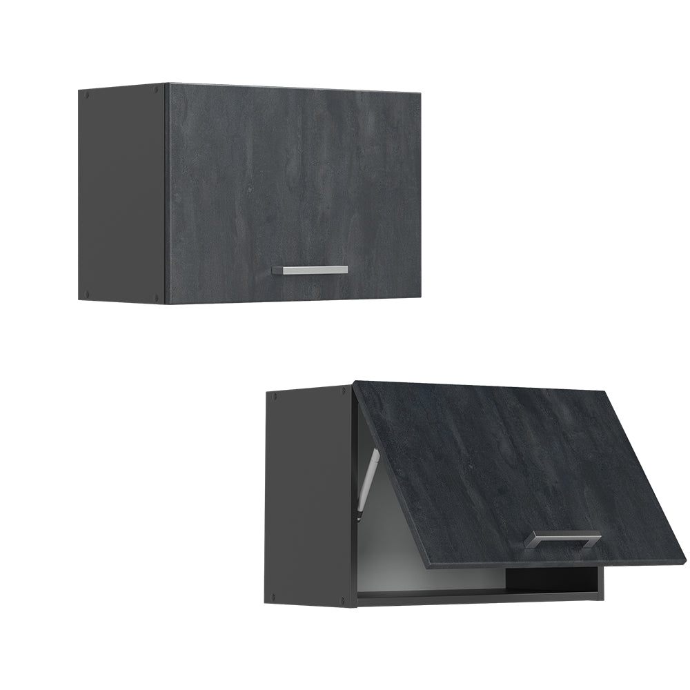 Vicco Pensile da cucina Calcestruzzo nero 60 cm Piatto