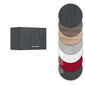 Vicco Pensile da cucina Calcestruzzo nero 60 cm Piatto