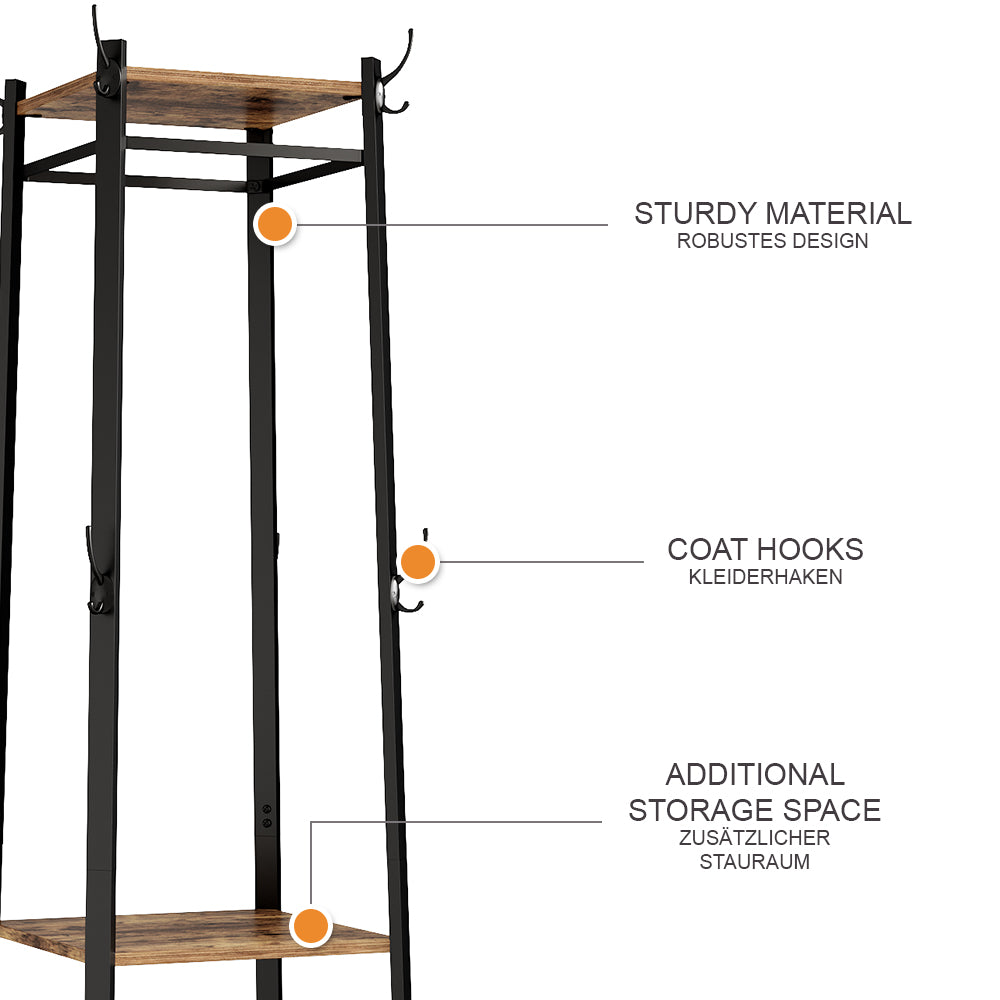 Vicco Appendiabiti Rovere rustico 43 x 180 cm