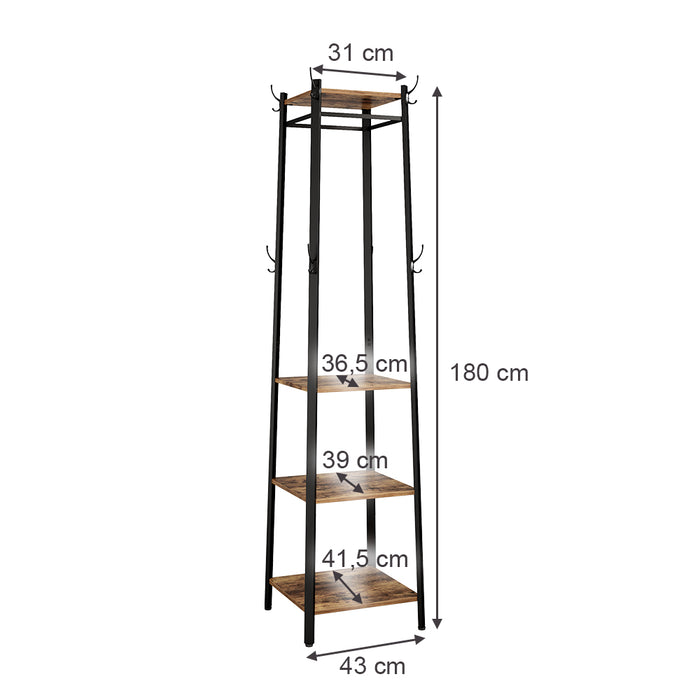 Vicco Appendiabiti Rovere rustico 43 x 180 cm