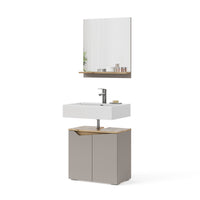 Vicco Combinazione di mobili da bagno Grigio 2 parti