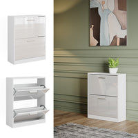 Vicco Mobile porta scarpe Bianco lucido 59 x 72.5 cm 2 scomparti