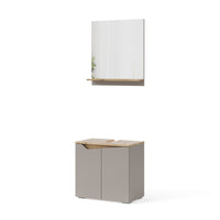 Vicco Combinazione di mobili da bagno Grigio 2 parti