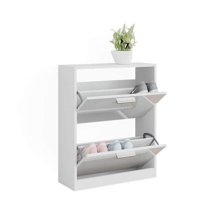Vicco Mobile porta scarpe Bianco lucido 59 x 72.5 cm 2 scomparti