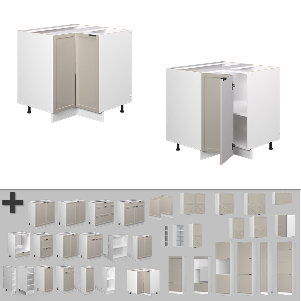 Vicco Mobile ad angolo cucina GrigioBeige 80.5 cm senza piano di lavoro
