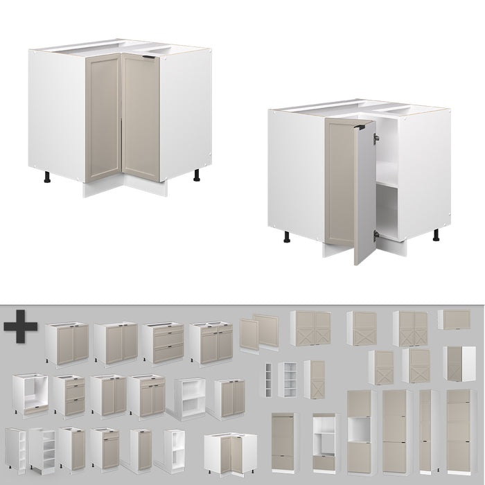 Vicco Mobile ad angolo cucina GrigioBeige 80.5 cm senza piano di lavoro