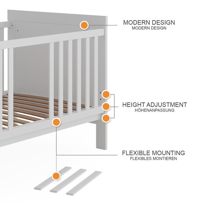 Vitalispa Lettino per bambini Bianco 144.4 x 83 cm