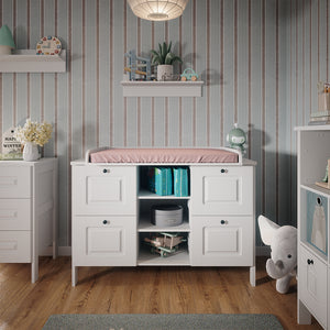 Vitalispa Fasciatoio Bianco 133 x 98.4 cm con 4 cassetti