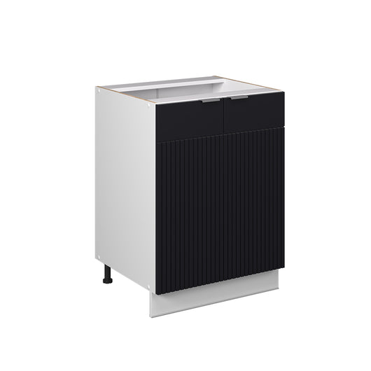 Vicco Mobiletto base cucina Nero a righe 60 cm senza piano di lavoro