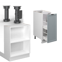 Vicco Isola cucina Blu-grigio chiaro 90 cm con cassetto, senza piano di lavoro