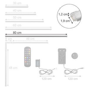 Vicco Striscia LED Bianco 80 cm