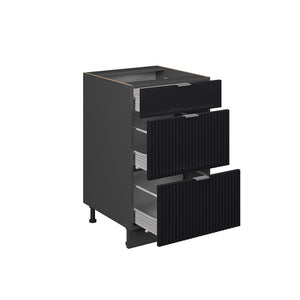 Vicco Mobiletto base per cucina Nero a righe 50 cm , PL Antracite