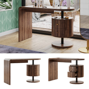 Vicco Tavolino da toilette Rovere rustico 120 cm con 2 cassetti