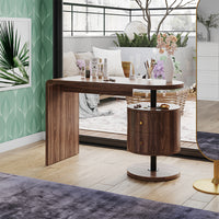 Vicco Tavolino da toilette Rovere rustico 120 cm con 2 cassetti