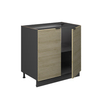 Vicco Mobile lavello cucina Pannello in quercia 80 cm con ripiano, PL Rovere