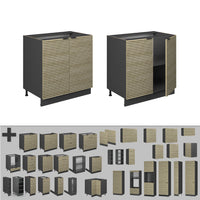 Vicco Mobile lavello cucina Pannello in quercia 80 cm con ripiano, PL Rovere