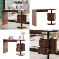 Vicco Tavolino da toilette Rovere rustico 120 cm con 2 cassetti