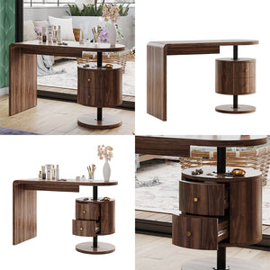 Vicco Tavolino da toilette Rovere rustico 120 cm con 2 cassetti