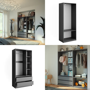 Vicco Armadio Antracite 100 x 200 cm Set di 2