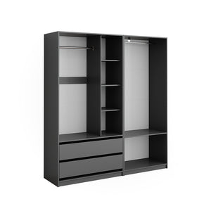 Vicco Armadio Antracite 100 x 200 cm Set di 2