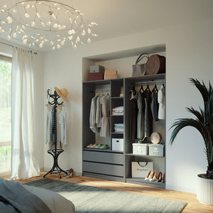 Vicco Armadio Antracite 100 x 200 cm Set di 2