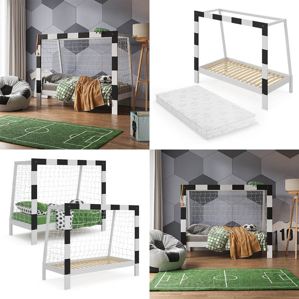 Vitalispa Letto per bambini Bianco 80x160 cm con materasso