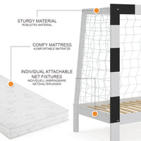 Vitalispa Letto per bambini Bianco 80x160 cm con materasso