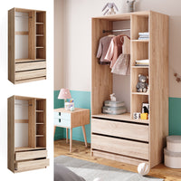 Vicco Armadio per bambini Sonoma 100 x 200 cm con 2 cassetti
