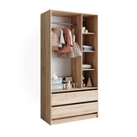 Vicco Armadio per bambini Sonoma 100 x 200 cm con 2 cassetti