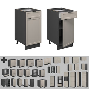 Vicco Mobiletto base per cucina GrigioBeige 40 cm , PL Marmo