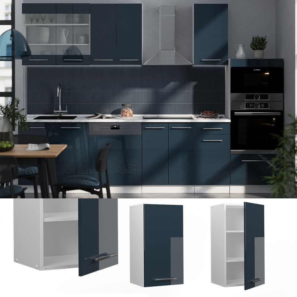 Vicco Pensile da cucina Blu scuro lucido 40 cm