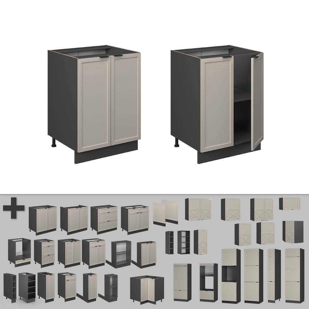 Vicco Mobiletto base cucina GrigioBeige 60 cm , PL Antracite