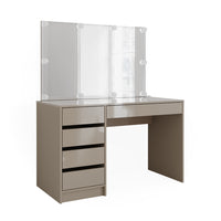 Vicco Tavolino da toilette Grigio 55 cm con catena LED