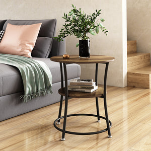 Vicco Tavolino da salotto Legno antico 50 x 50 cm con ripiano