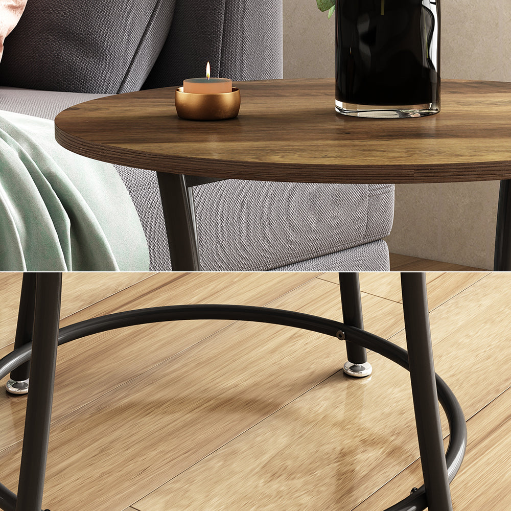 Vicco Tavolino da salotto Legno antico 50 x 50 cm con ripiano