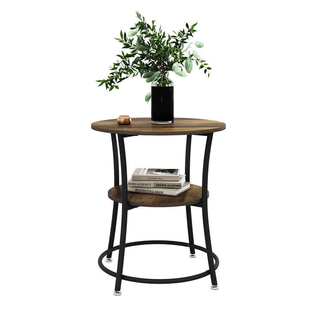 Vicco Tavolino da salotto Legno antico 50 x 50 cm con ripiano