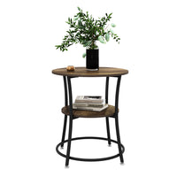 Vicco Tavolino da salotto Legno antico 50 x 50 cm con ripiano
