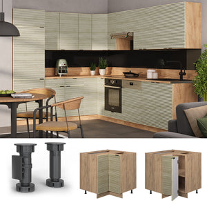 Vicco Basi ad angolo  Pannello in quercia 80.5 cm , PL Rovere