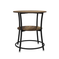 Vicco Tavolino da salotto Legno antico 50 x 50 cm con ripiano