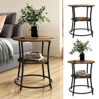 Vicco Tavolino da salotto Legno antico 50 x 50 cm con ripiano