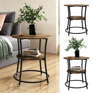 Vicco Tavolino da salotto Legno antico 50 x 50 cm con ripiano