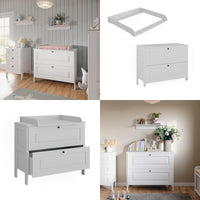 Vitalispa Fasciatoio Bianco 108 x 98 cm con 2 cassetti