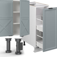 Vicco Cucina componibile Blu-grigio chiaro/bianco 280 cm , PL Rovere