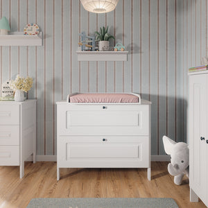 Vitalispa Fasciatoio Bianco 108 x 98 cm con 2 cassetti